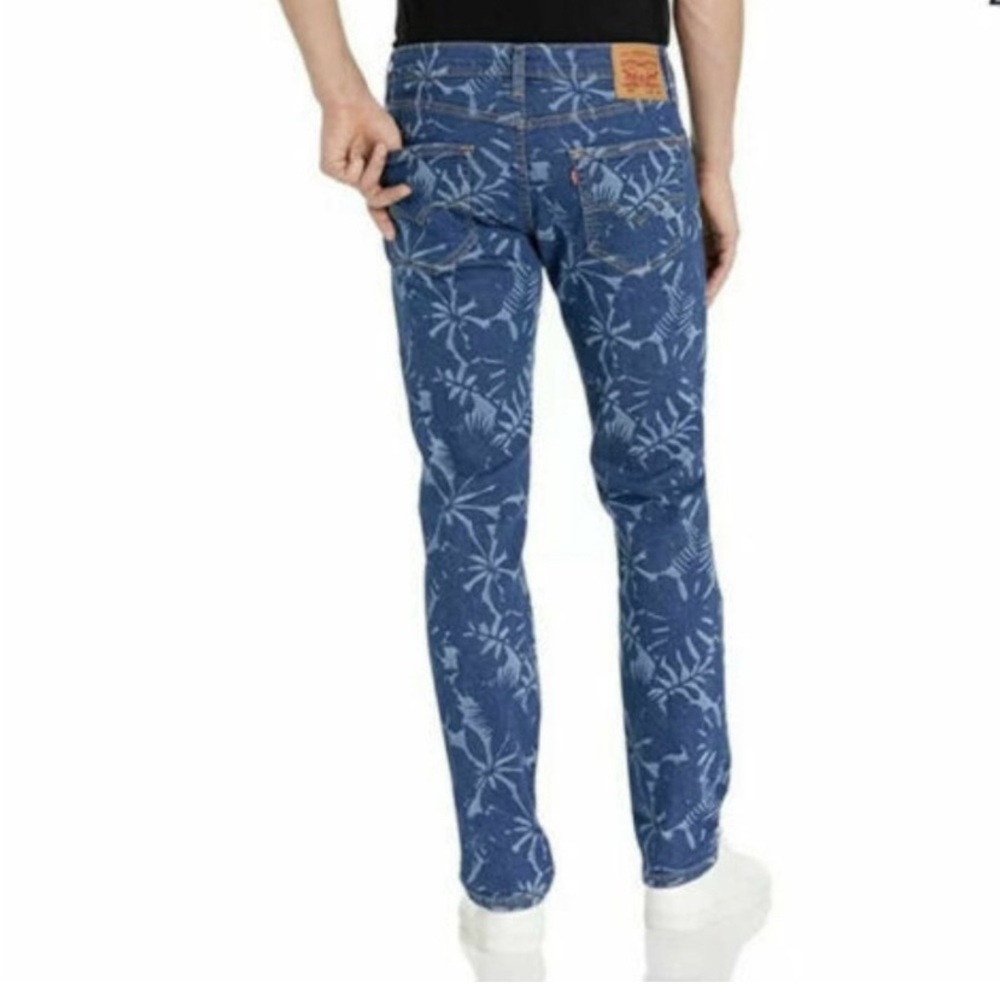 Levis 511 Flex Palm Floral Print Jeans Aldo Indigo TIKI Hawaiian 🌴 Size 40 X 30